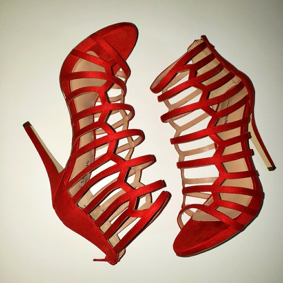 Call It Spring Shoes - Call it spring red open toe dress heel